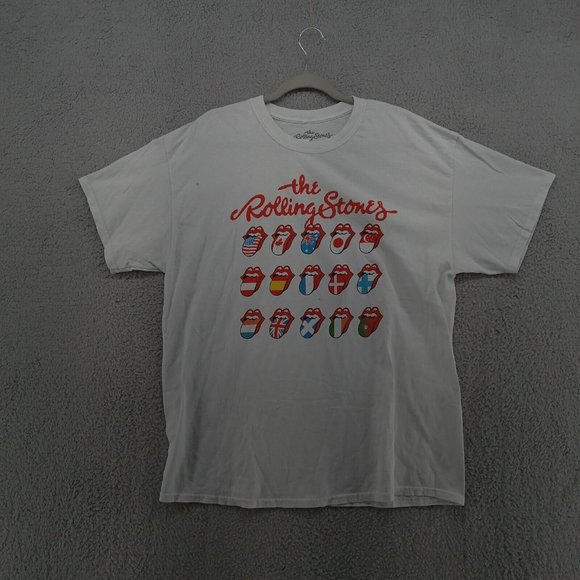 Urban Outfitters Other - Rolling Stones Shirt Mens XL White Flags Tongues Urban Outfitters NWT